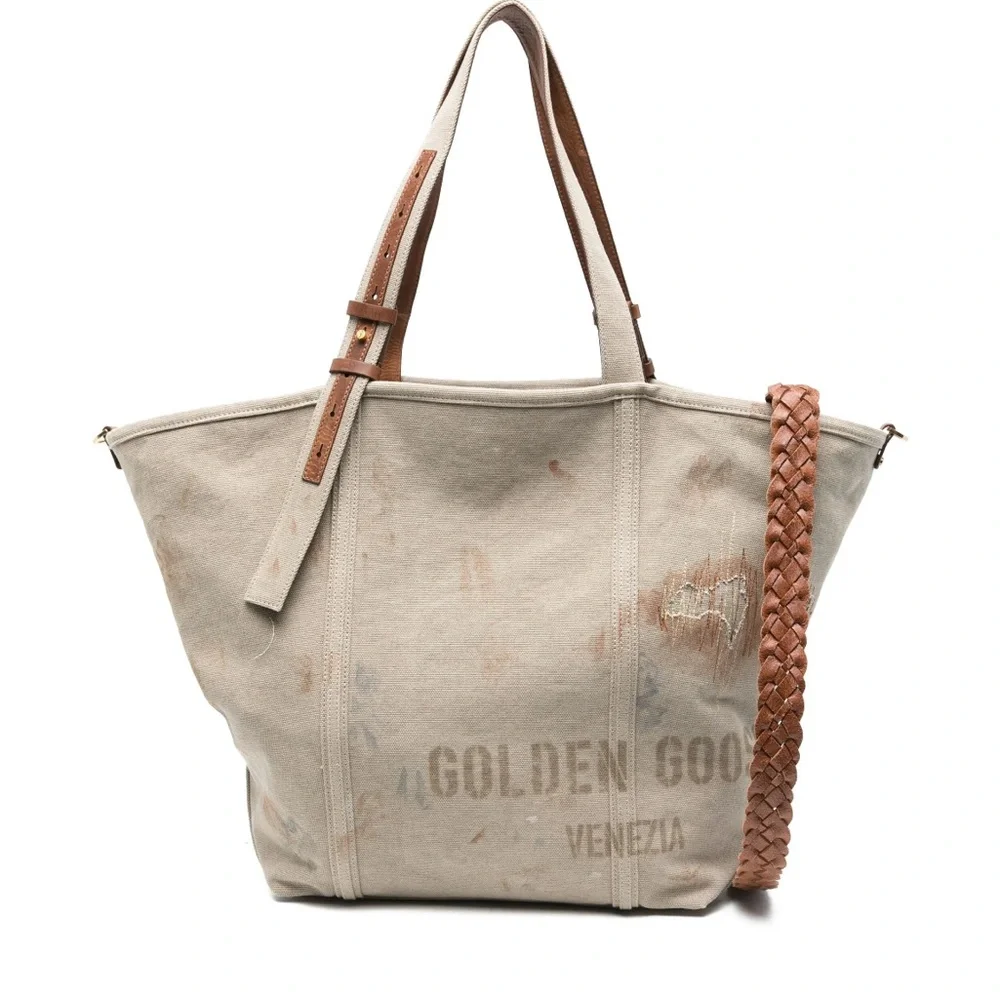 Golden Goose Beige Canvas 24/7 tote - Picture 1 of 3